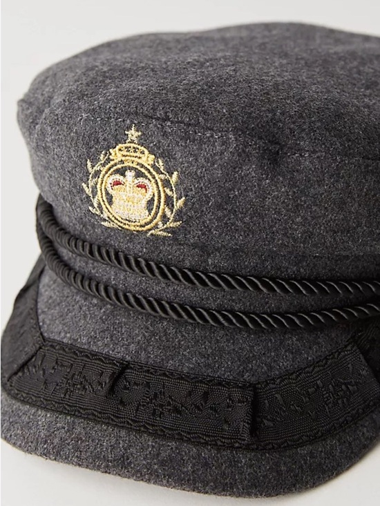 Free People Wool Cadet Hat Gray One Size New main image 4